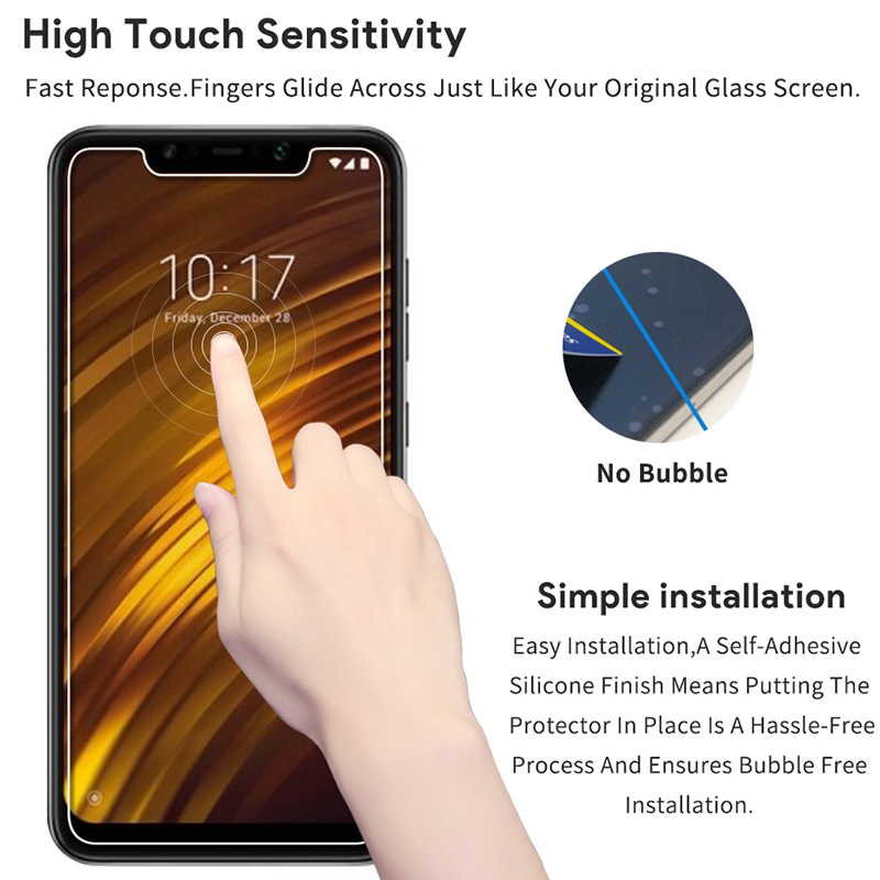 Bakeeytrade-3PCS-9H-Anti-explosion-Tempered-Glass-Screen-Protector-for-Xiaomi-Pocophone-F1-Non-origi-1441980-3